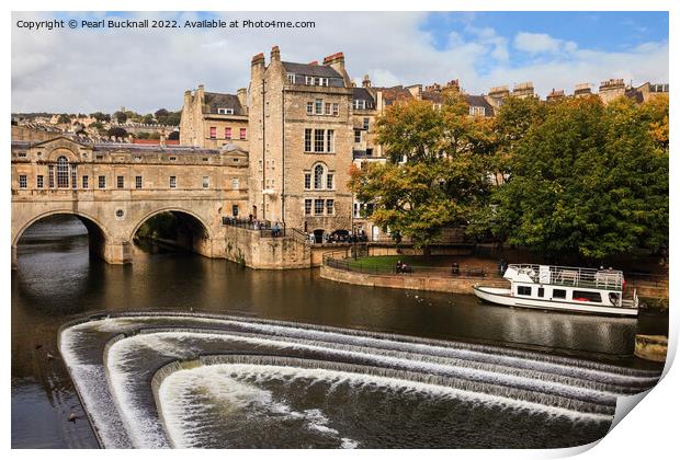 Pulteney Bridge Bath Somerset Print by Pearl Bucknall