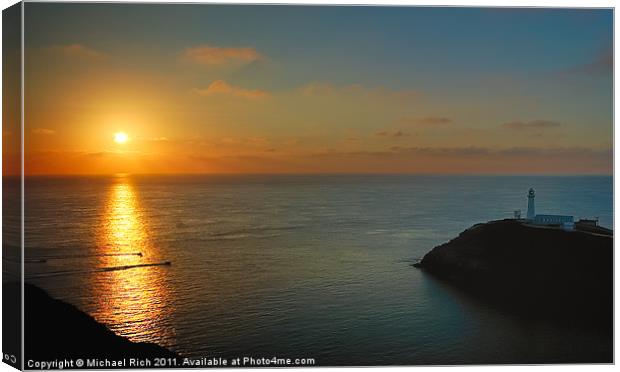 South Stack Sunset Canvas Print by Michael Rich