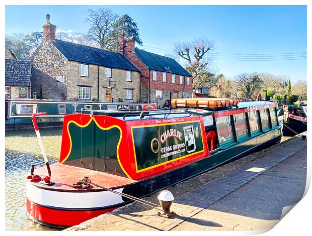 Narrow Boats Print by Jason Williams