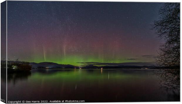 Aurora at Loch Lomond Canvas Print by Geo Harris