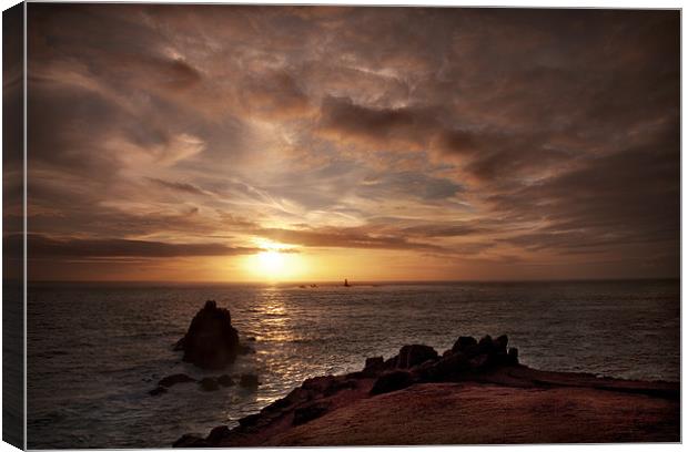 LANDS END SUNSET Canvas Print by Anthony R Dudley (LRPS)