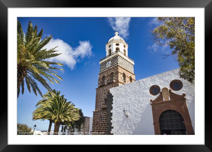 Teguise Church in Teguise Framed Mounted Print by Ann Biddlecombe