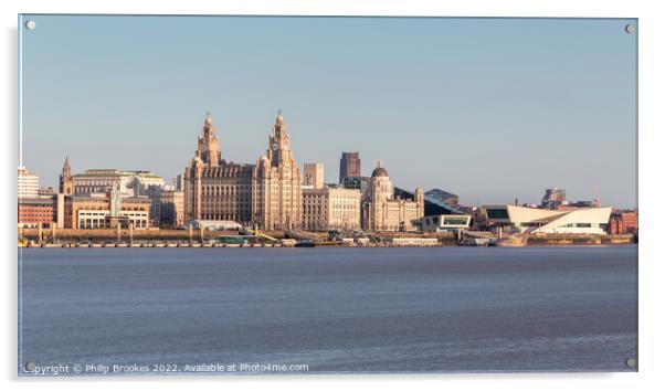 Liverpool Waterfront Acrylic by Philip Brookes