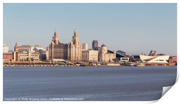 Liverpool Waterfront Print by Philip Brookes