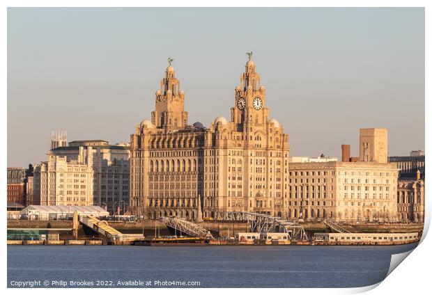Royal Liver Building, Liverpool Print by Philip Brookes