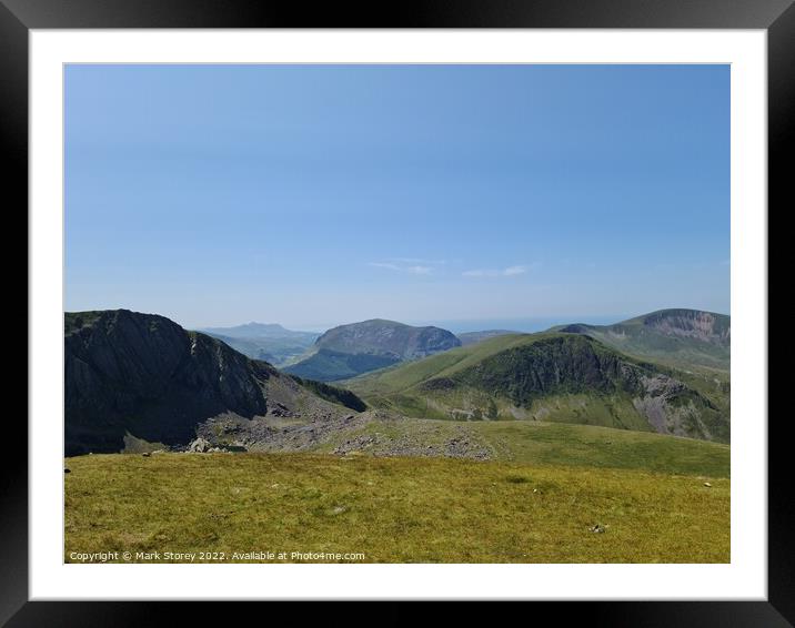 View from Snowdon Framed Mounted Print by Mark Storey