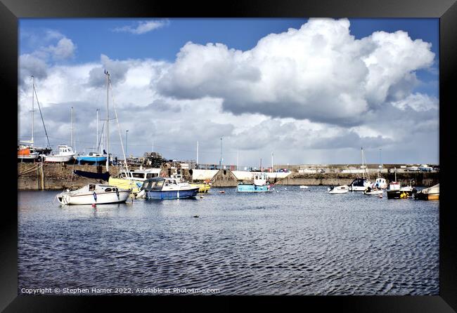 Paignton Harbour Scene Framed Print by Stephen Hamer