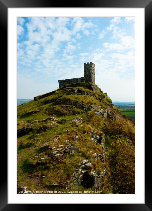 Brentor Church ii Framed Mounted Print by Helen Northcott