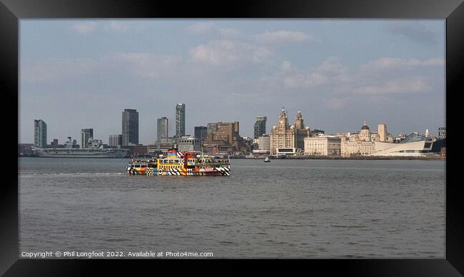 Mersey Ferry Snowdrop sailing along River Mersey Framed Print by Phil Longfoot