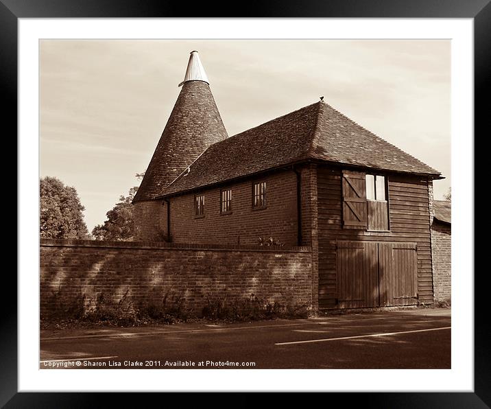 English Oast house Framed Mounted Print by Sharon Lisa Clarke