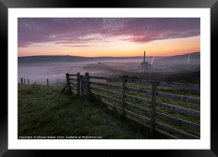 Enchanting Misty Sunrise in Hope Valley Framed Mounted Print by Steven Nokes