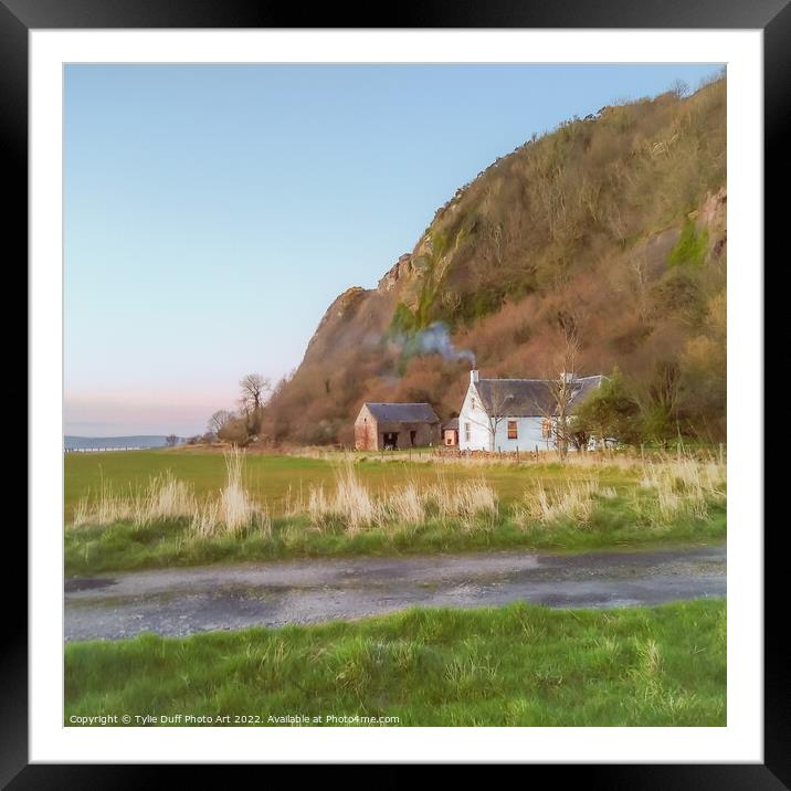 White Cottage At Portencross Framed Mounted Print by Tylie Duff Photo Art