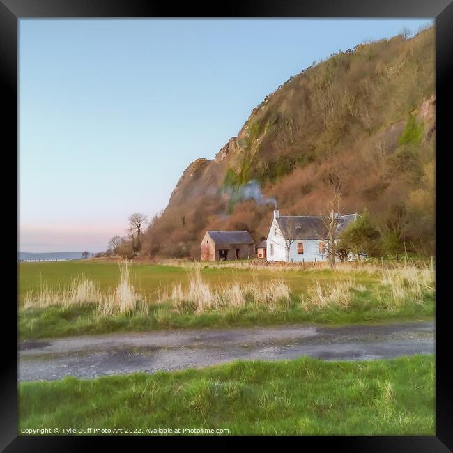 White Cottage At Portencross Framed Print by Tylie Duff Photo Art