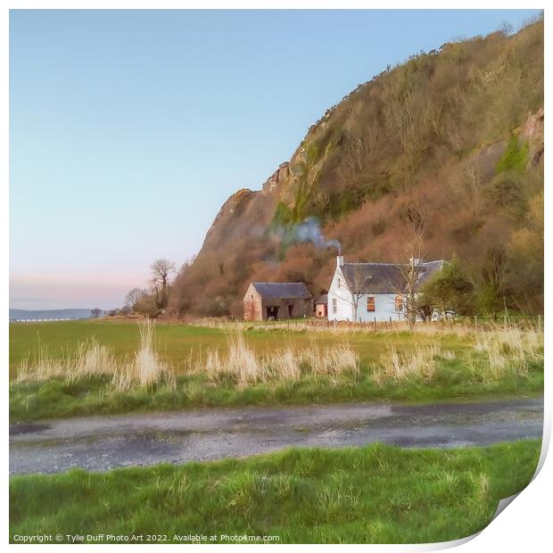 White Cottage At Portencross Print by Tylie Duff Photo Art