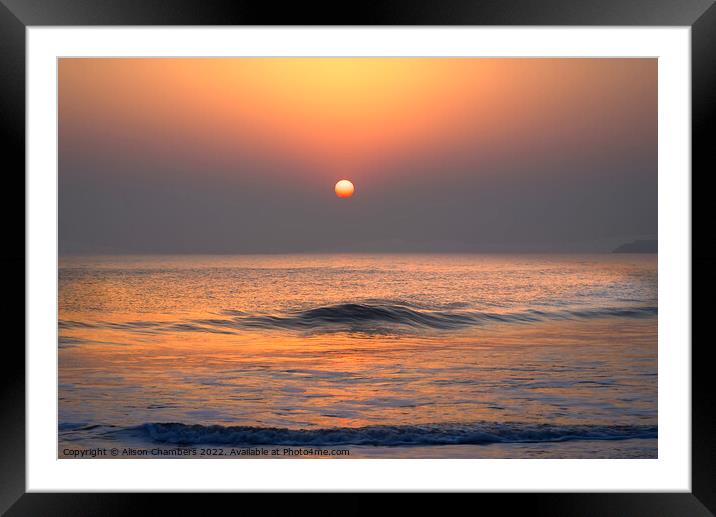 Scarborough Spring Tide Sunrise, North Yorkshire C Framed Mounted Print by Alison Chambers