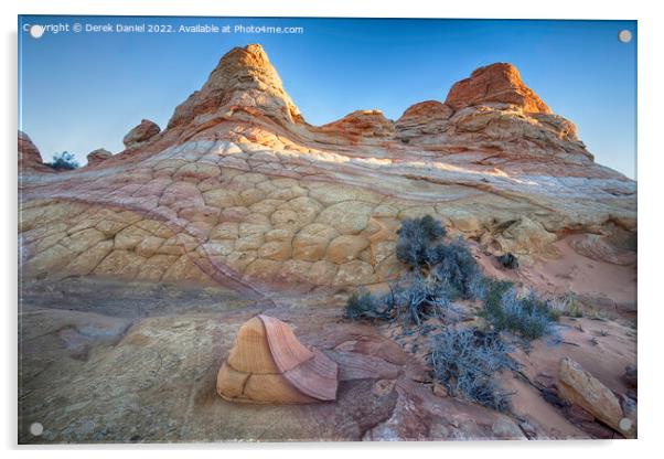 Vibrant Sunrise in South Coyote Buttes Acrylic by Derek Daniel
