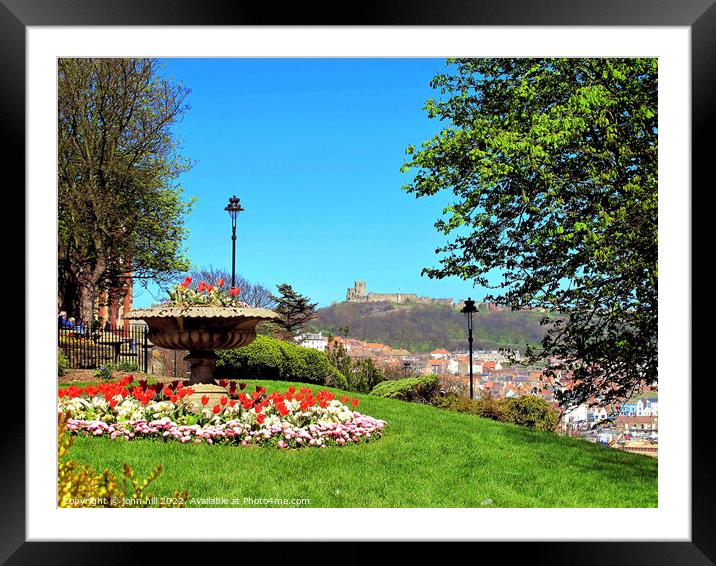 Scarborough castle, North Yorkshire. Framed Mounted Print by john hill