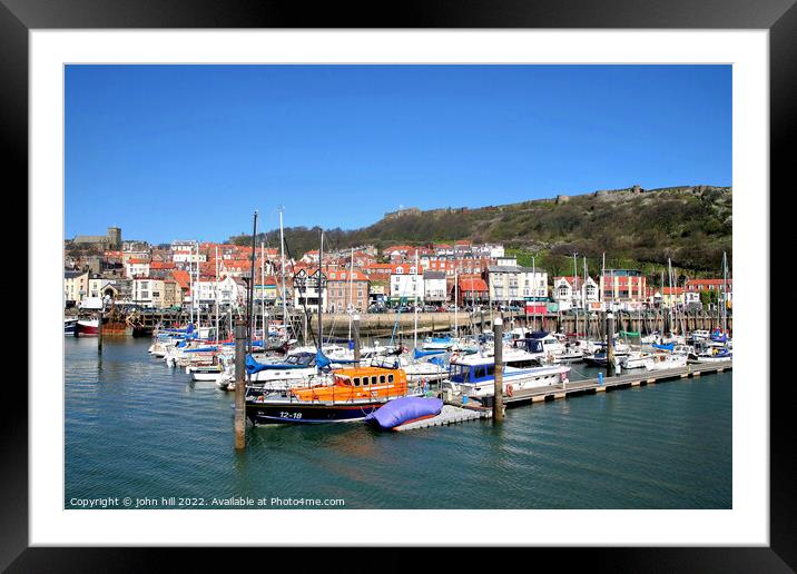 Scarborough marina, North Yorkshire. Framed Mounted Print by john hill