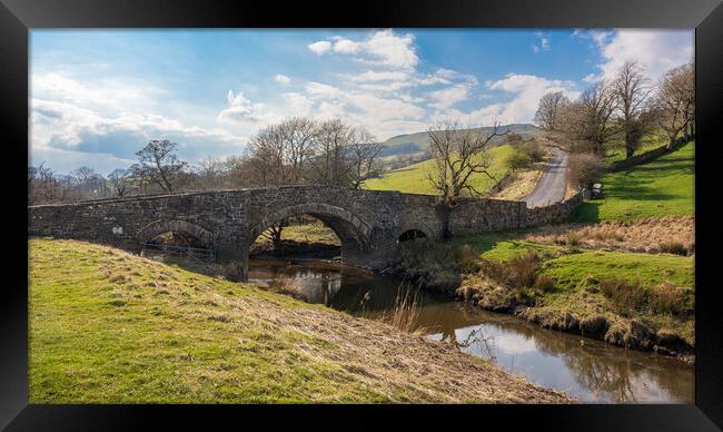 Bridge over the river - Semerwater, Yorkshire Dale Framed Print by Andrew Scott