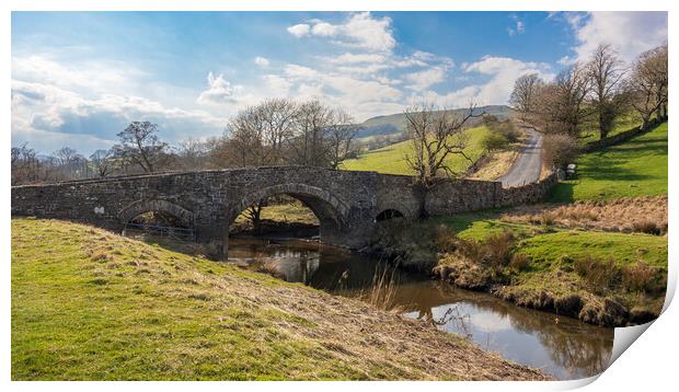 Bridge over the river - Semerwater, Yorkshire Dale Print by Andrew Scott