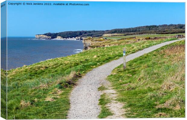 Footpath between Llantwit Major and St Donats Canvas Print by Nick Jenkins