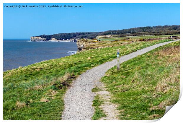 Footpath between Llantwit Major and St Donats Print by Nick Jenkins