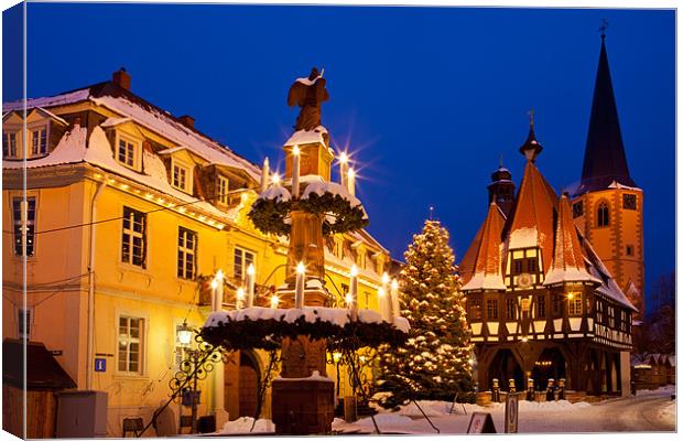 Christmas in Michelstadt Canvas Print by Thomas Schaeffer