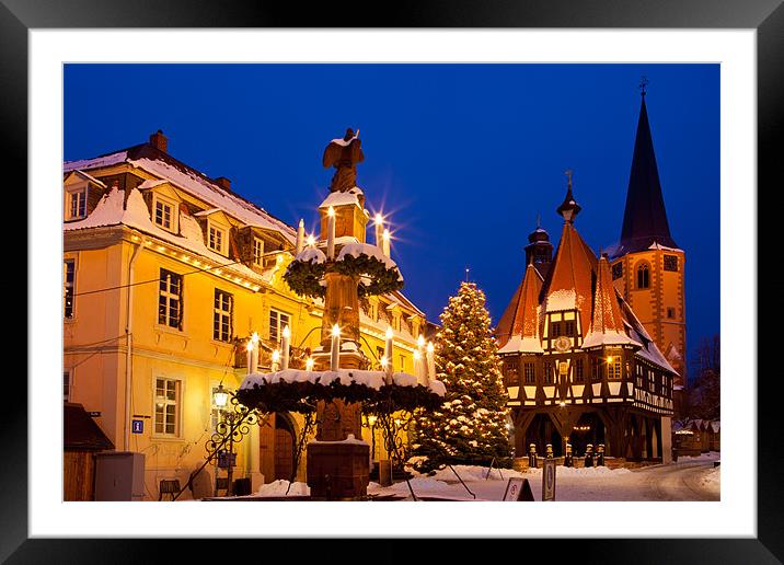 Christmas in Michelstadt Framed Mounted Print by Thomas Schaeffer