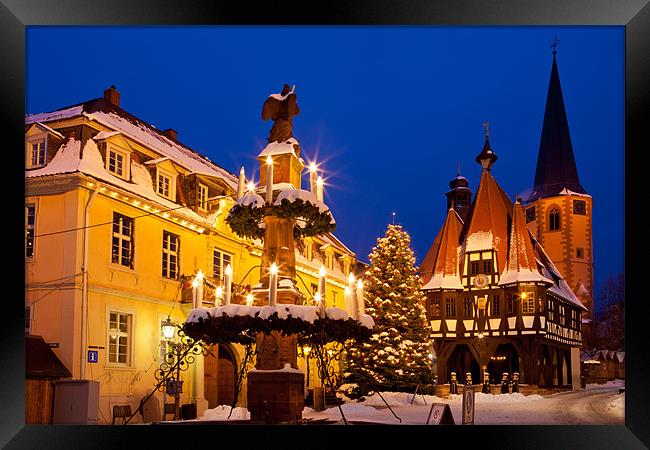 Christmas in Michelstadt Framed Print by Thomas Schaeffer