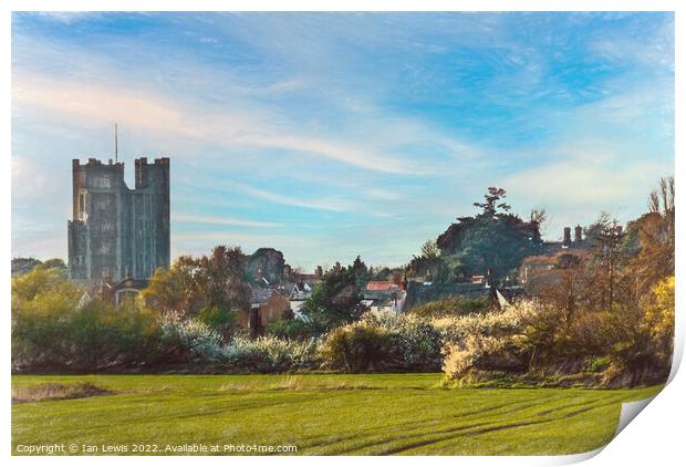 Orford Village and Castle Keep Print by Ian Lewis