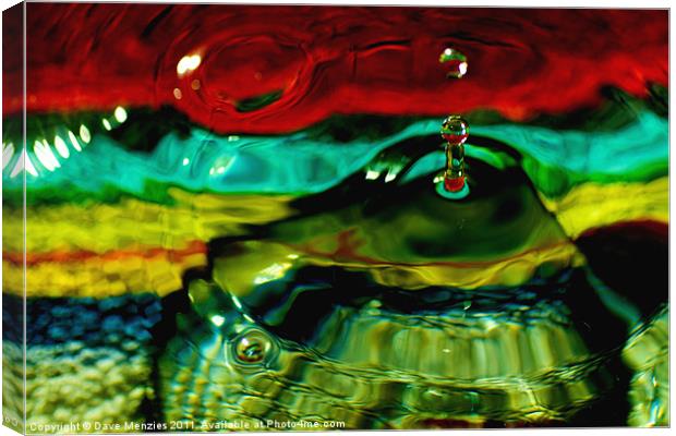Psychedelic Drop Canvas Print by Dave Menzies