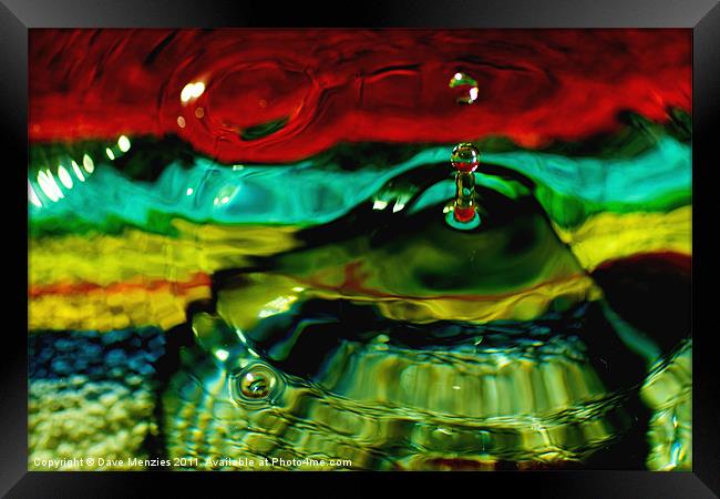 Psychedelic Drop Framed Print by Dave Menzies