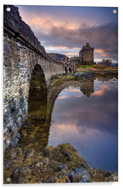 Sunset over Eilean Donan Castle Acrylic by Martin Lawrence