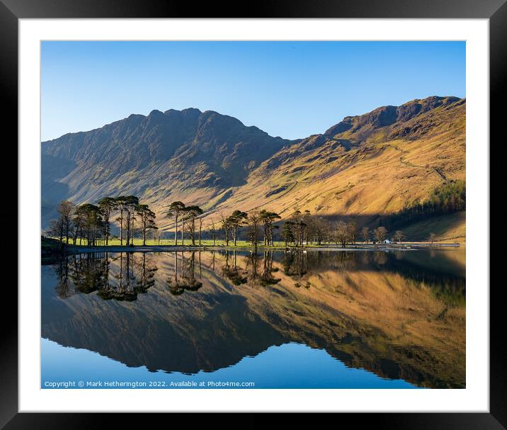 Buttermere Pines and Haystacks Framed Mounted Print by Mark Hetherington