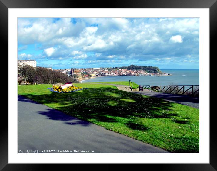 Scarborough view, Yorkshire. Framed Mounted Print by john hill