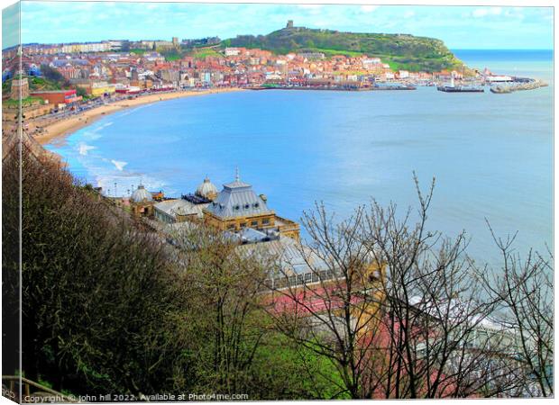 Scarborough bay, North Yorkshire. Canvas Print by john hill