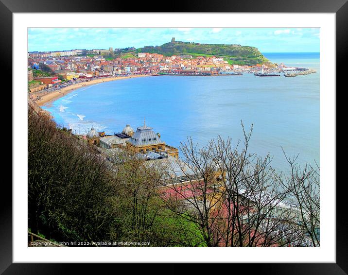 Scarborough bay, North Yorkshire. Framed Mounted Print by john hill