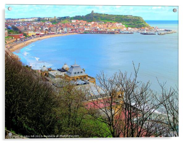 Scarborough bay, North Yorkshire. Acrylic by john hill