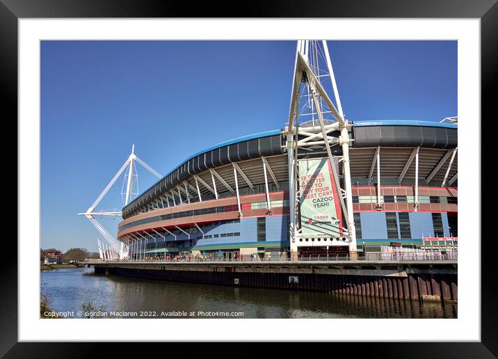 Principality Stadium, Cardiff, on match day Framed Mounted Print by Gordon Maclaren