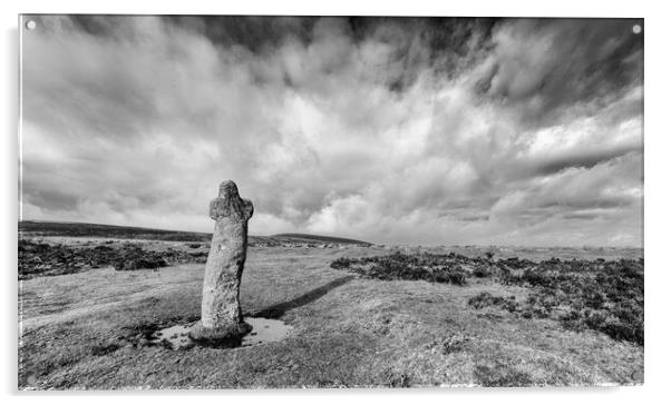 Bennett's Cross in monochrome Acrylic by Mark Godden