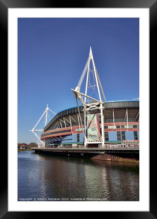 Match Day, Principality Stadium, Cardiff, Wales Framed Mounted Print by Gordon Maclaren