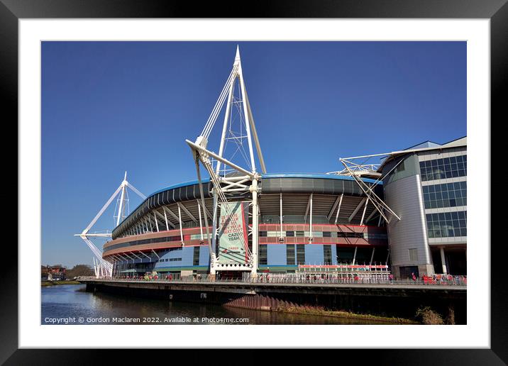 Match Day, Principality Stadium, Cardiff, Wales Framed Mounted Print by Gordon Maclaren