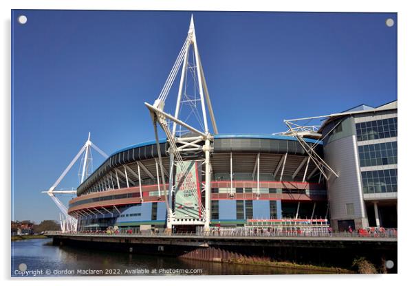 Match Day, Principality Stadium, Cardiff, Wales Acrylic by Gordon Maclaren
