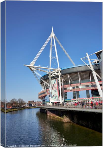 Match Day, Principality Stadium, Cardiff, Wales Canvas Print by Gordon Maclaren