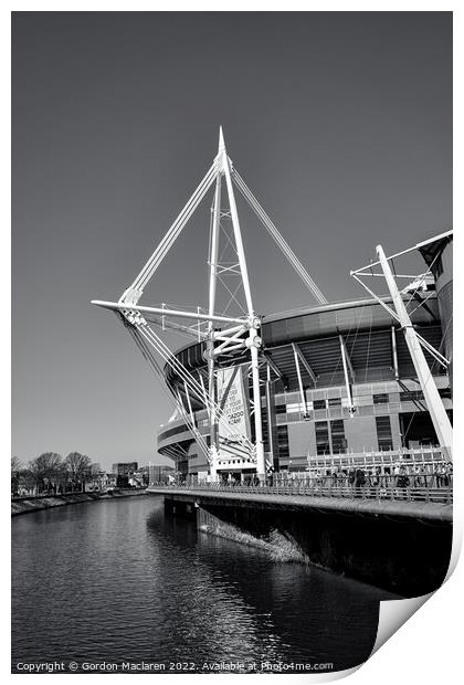 Match Day, Principality Stadium, Cardiff, Wales Print by Gordon Maclaren