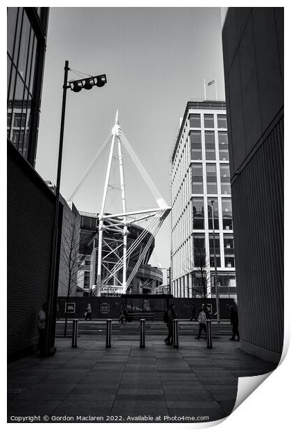 Match Day, Principality Stadium, Cardiff, Wales Print by Gordon Maclaren