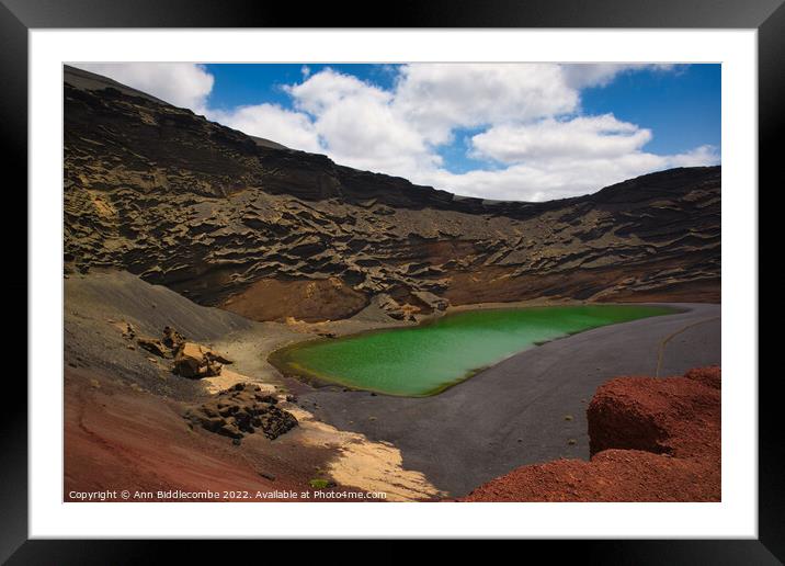 Green Lagoon Framed Mounted Print by Ann Biddlecombe