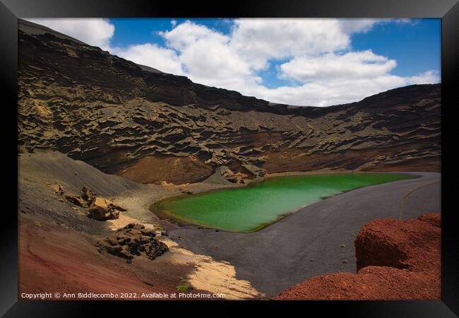 Green Lagoon Framed Print by Ann Biddlecombe