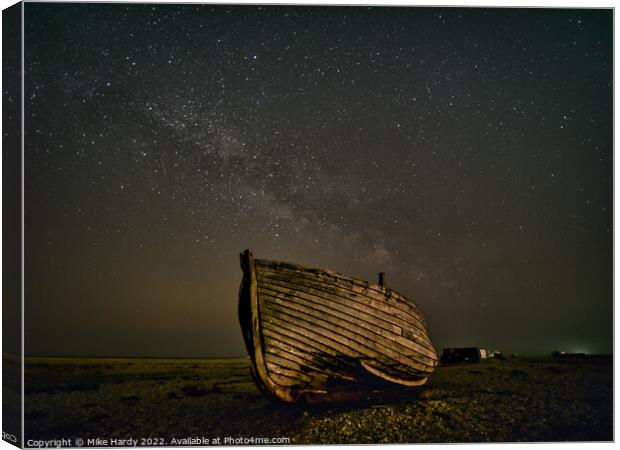 Sailing the Milky Way Canvas Print by Mike Hardy