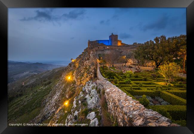 Beautiful garden within the fortress walls in Marvao, Alentejo, Portugal Framed Print by Paulo Rocha